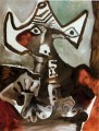 Man assis 1972 cubism Pablo Picasso